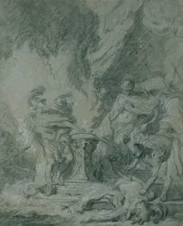 Mucius Scaevola Putting His Hand in the Fire